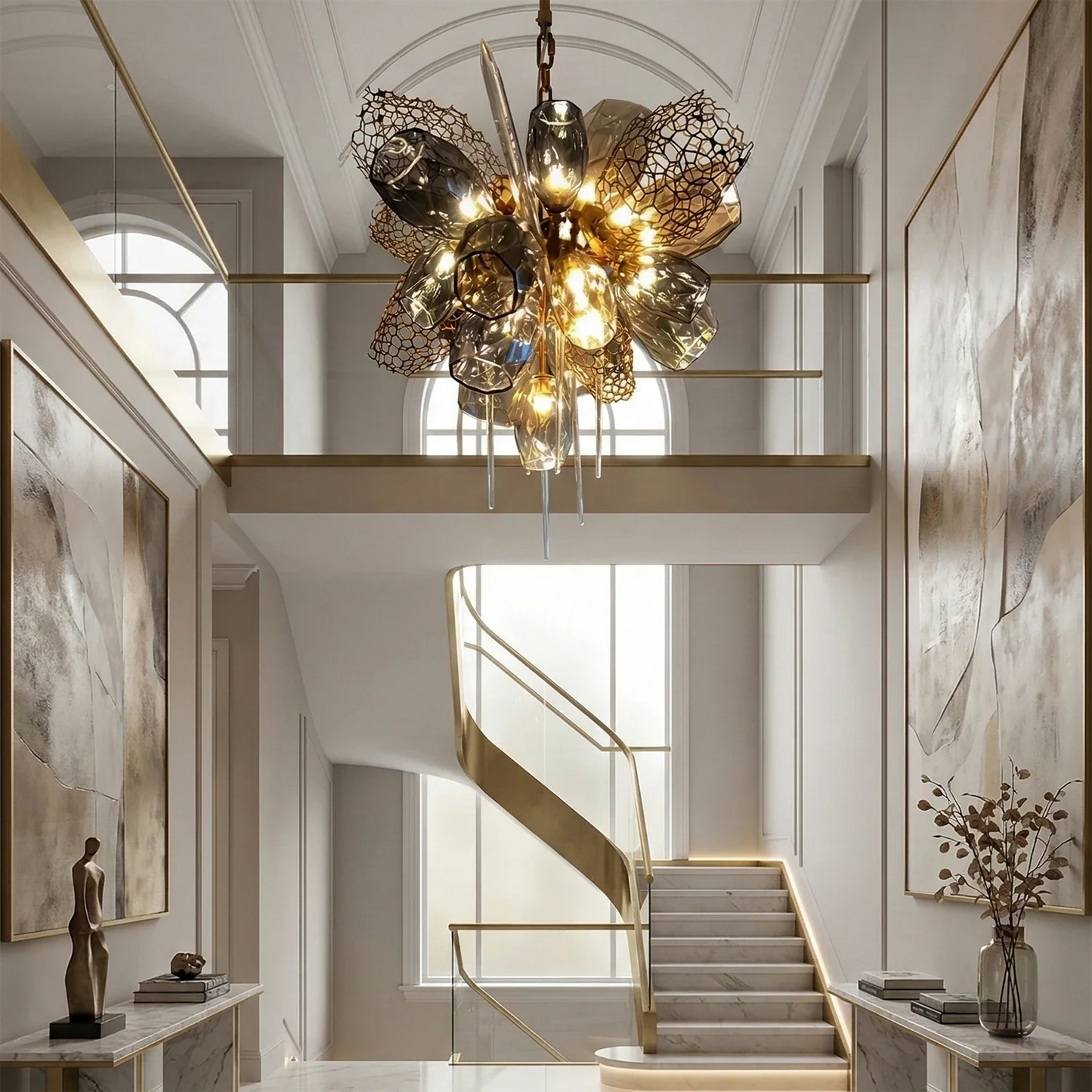 Britannica Luxury Stained Glass Chandelier