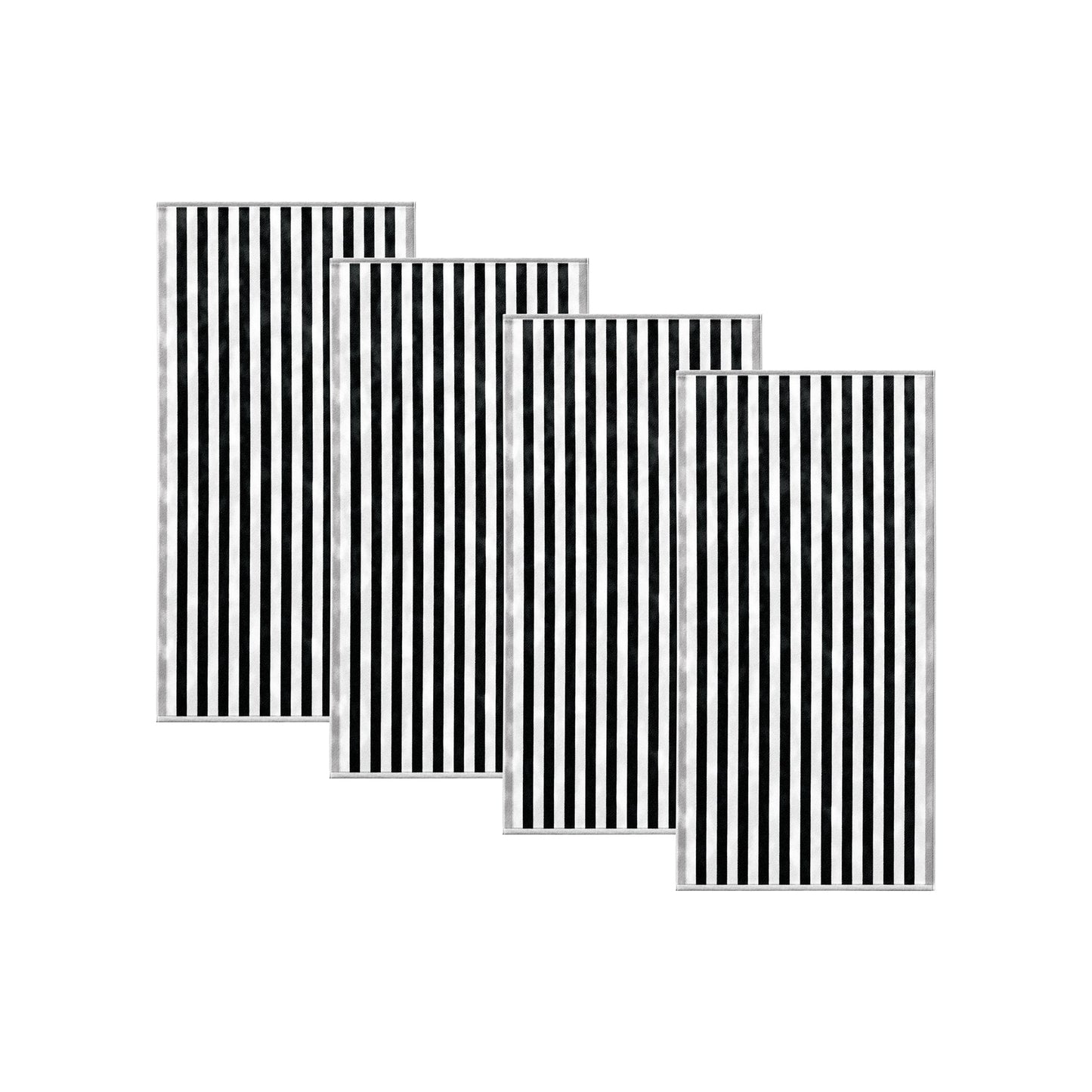 Oversized Striped Border Cabana Beach Towels - Santa Cruz.