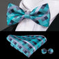 Business Red Color Butterfly Bow Tie Pocket Square Cufflinks Suit Set For Men Adjustable Self Bowtie Formal Bowtie Set Solid Color Necktie Silk Bow Tie Pocket Square Cuff Links