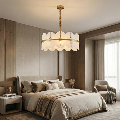 Butterfly Alabaster Round Chandelier
