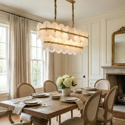 Butterfly Alabaster Round Chandelier