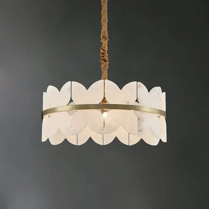 Butterfly Alabaster Round Chandelier