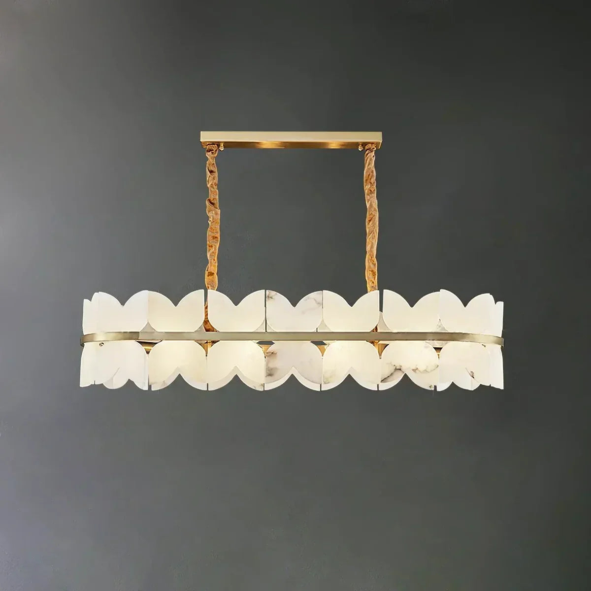 Butterfly Alabaster Round Chandelier