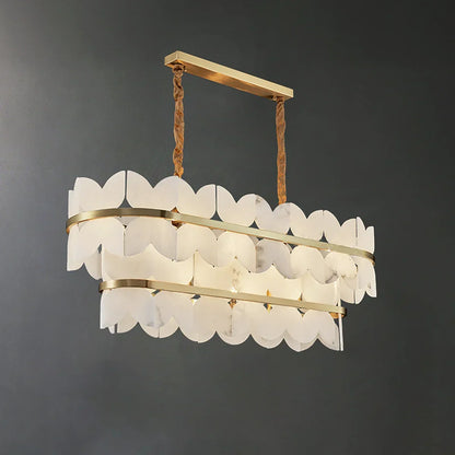 Butterfly Alabaster Round Chandelier