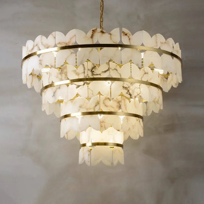 Butterfly Alabaster Round Chandelier