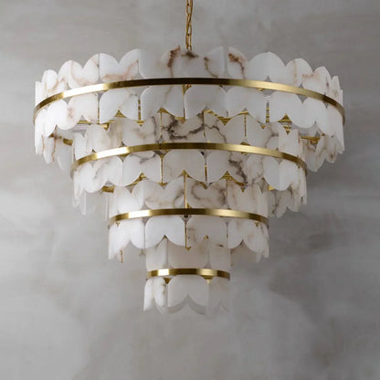 Butterfly Alabaster Round Chandelier