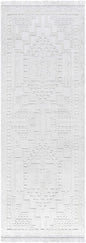 Alya White Fringe Rug