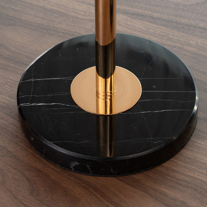 Adjustable Pedestal Side Table For Living Room - Gold / Black