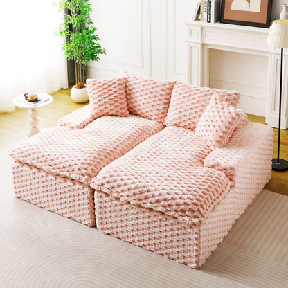 Double Chaise Lounge With Full Compressed Sponge