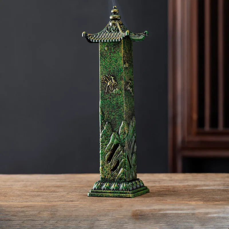 Vertical Deer Incense Burner – Antique‑Style Sandalwood Holder