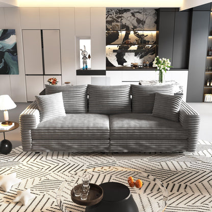4 Seat Modern Comfy Upholstered Sofa Cloud Couch