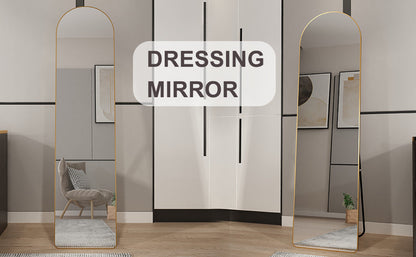 The 4th Generation Floor Mounted Full Length Mirror with Gold Frame