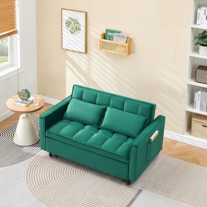 Sofa Bed With Pockets, 3 In 1 Convertible For Living Room