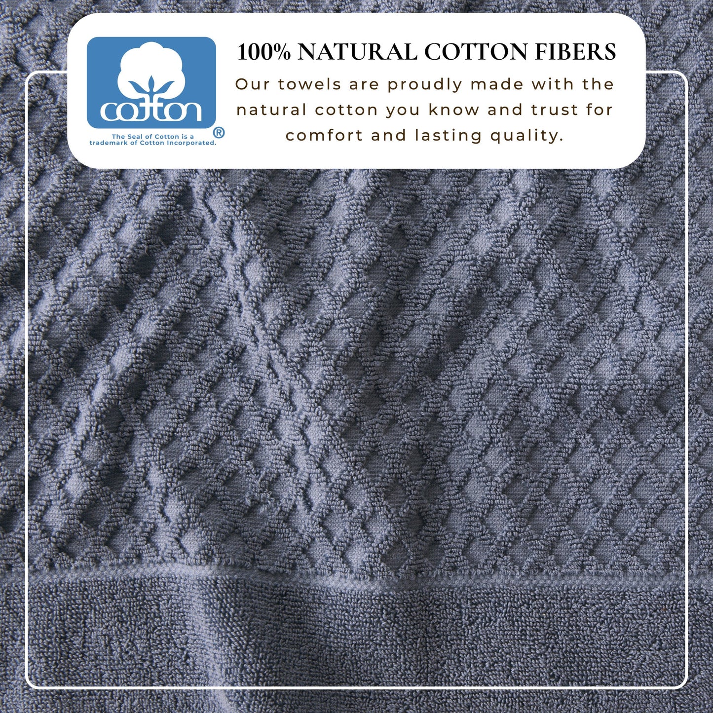 Cotton Diamond Waffle Weave Bath Towel Set - Grayson Collection