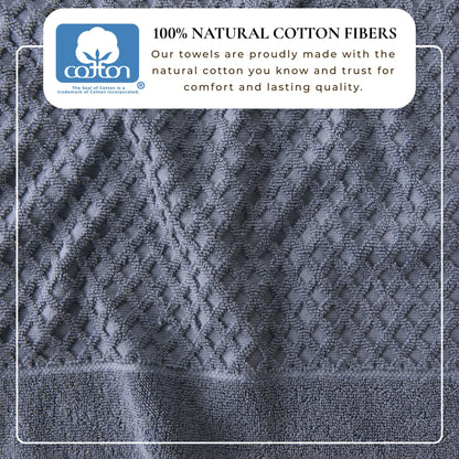 Cotton Diamond Waffle Weave Bath Towel Set - Grayson Collection