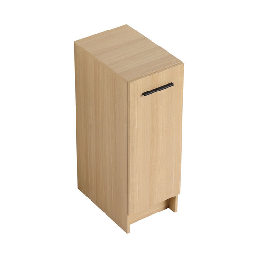 Slim Freestanding Bathroom Storage Cabinet - Light Oak