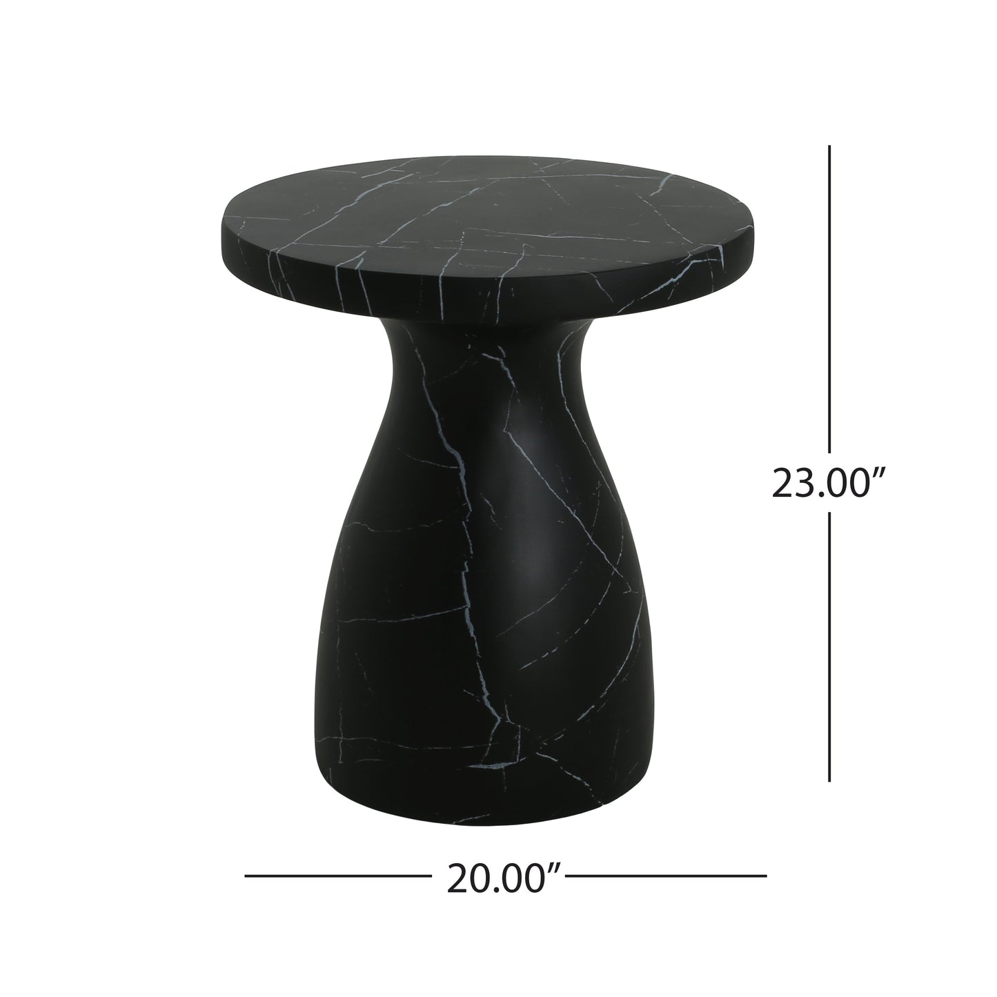 Outdoor Travertine MGO Side Table