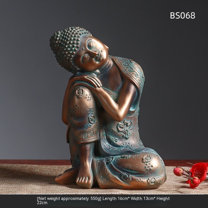 Resin Zen Buddha Garden Statue – Indoor & Outdoor Asian Home Decor