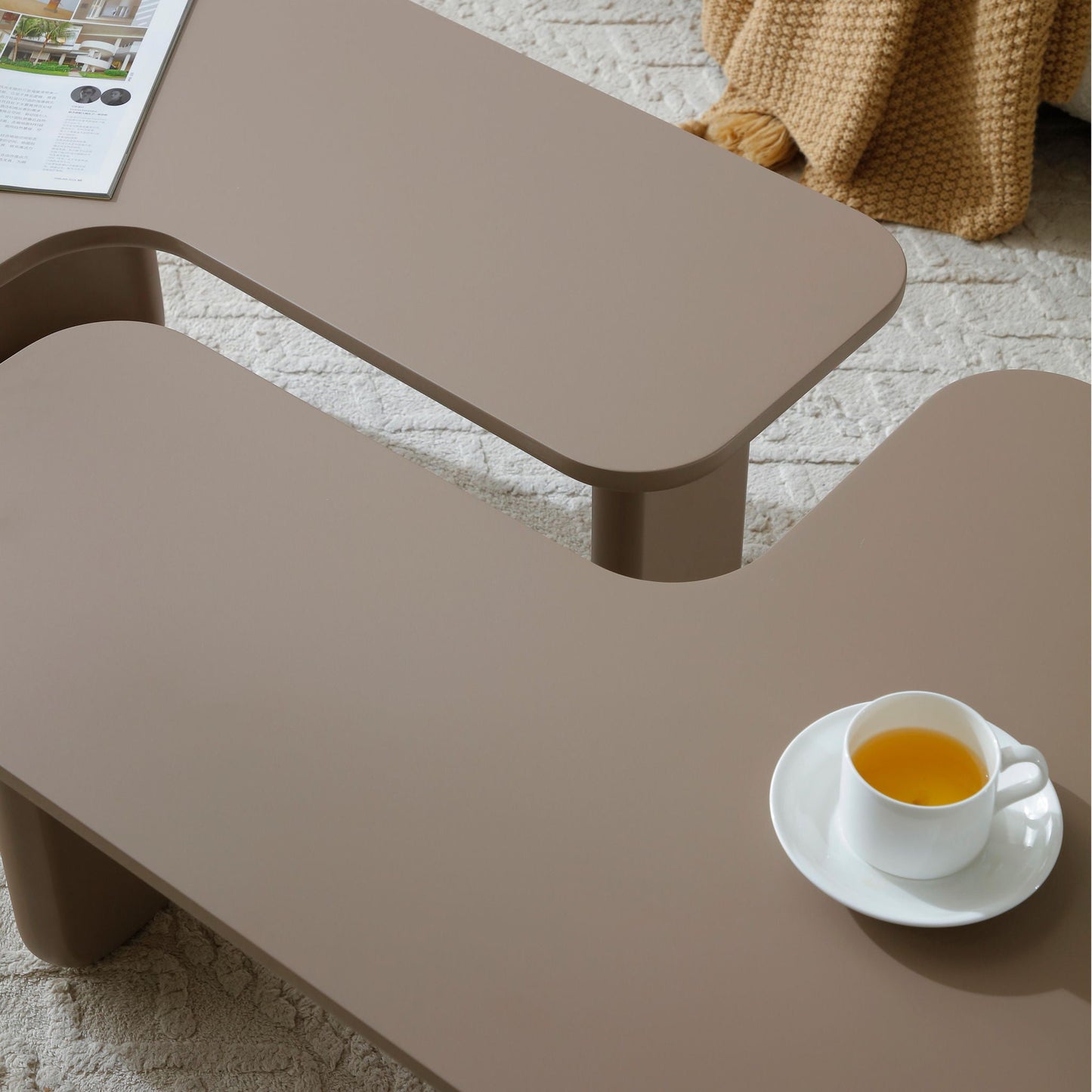 L-Shape Coffee Table For Living Room