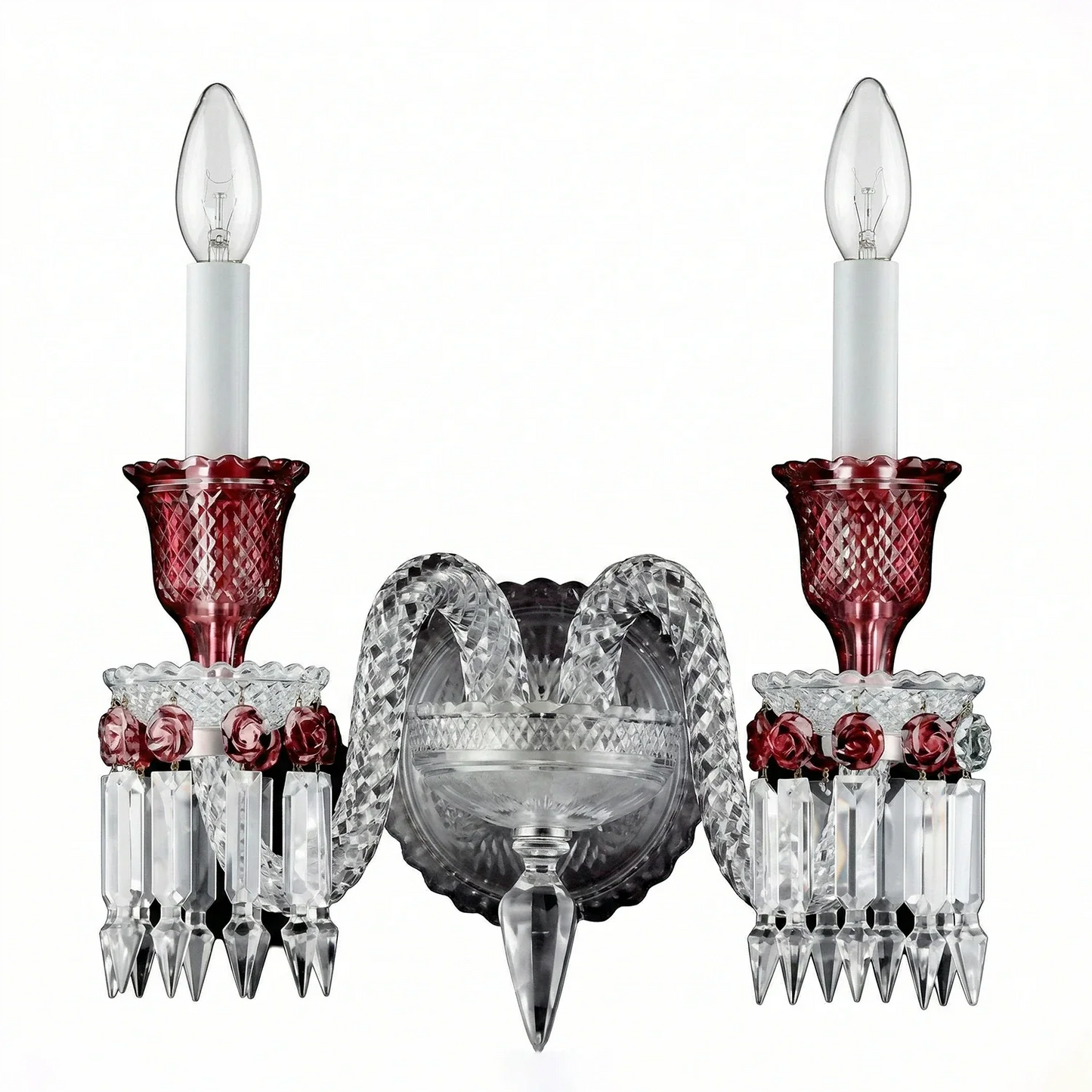 Caelum Apex Red Crystal Wall Lamp