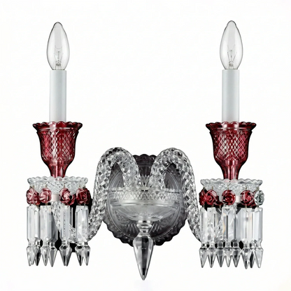 Caelum Apex Red Crystal Wall Lamp