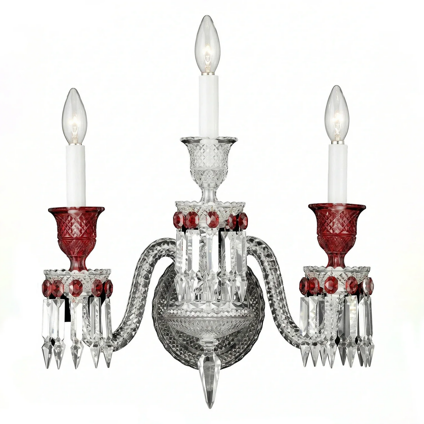 Caelum Apex Red Crystal Wall Lamp