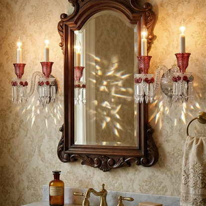Caelum Apex Red Crystal Wall Lamp