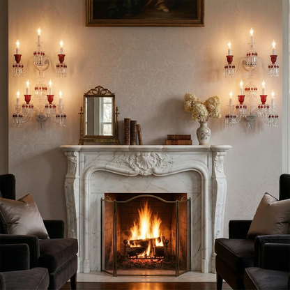 Caelum Apex Red Crystal Wall Lamp