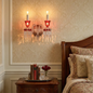 Caelum Apex Red Crystal Wall Lamp