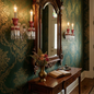 Caelum Apex Red Crystal Wall Lamp