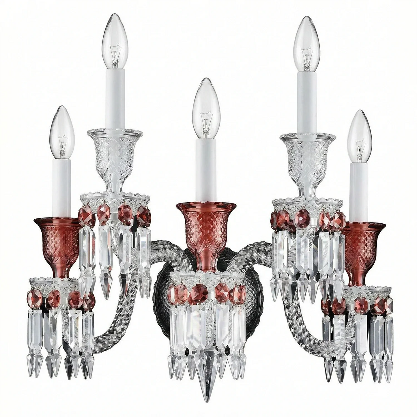 Caelum Apex Red Crystal Wall Lamp