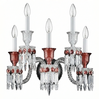 Caelum Apex Red Crystal Wall Lamp