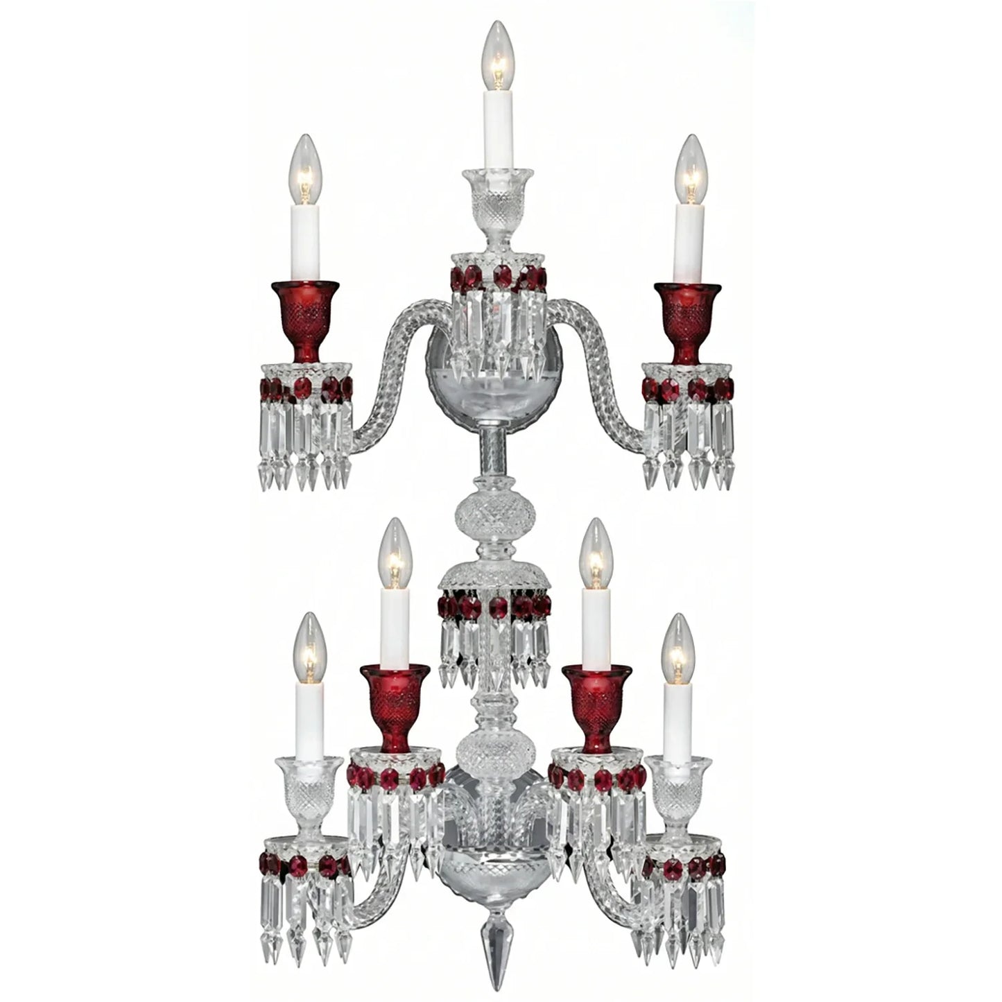 Caelum Apex Red Crystal Wall Lamp
