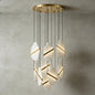 Cascading Alabaster Slab Chandelier