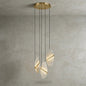 Cascading Alabaster Slab Chandelier