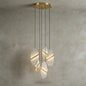Cascading Alabaster Slab Chandelier