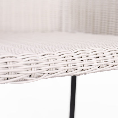 Ladd Outdoor Metal Wicker Barstool Set of 2 - Light Gray