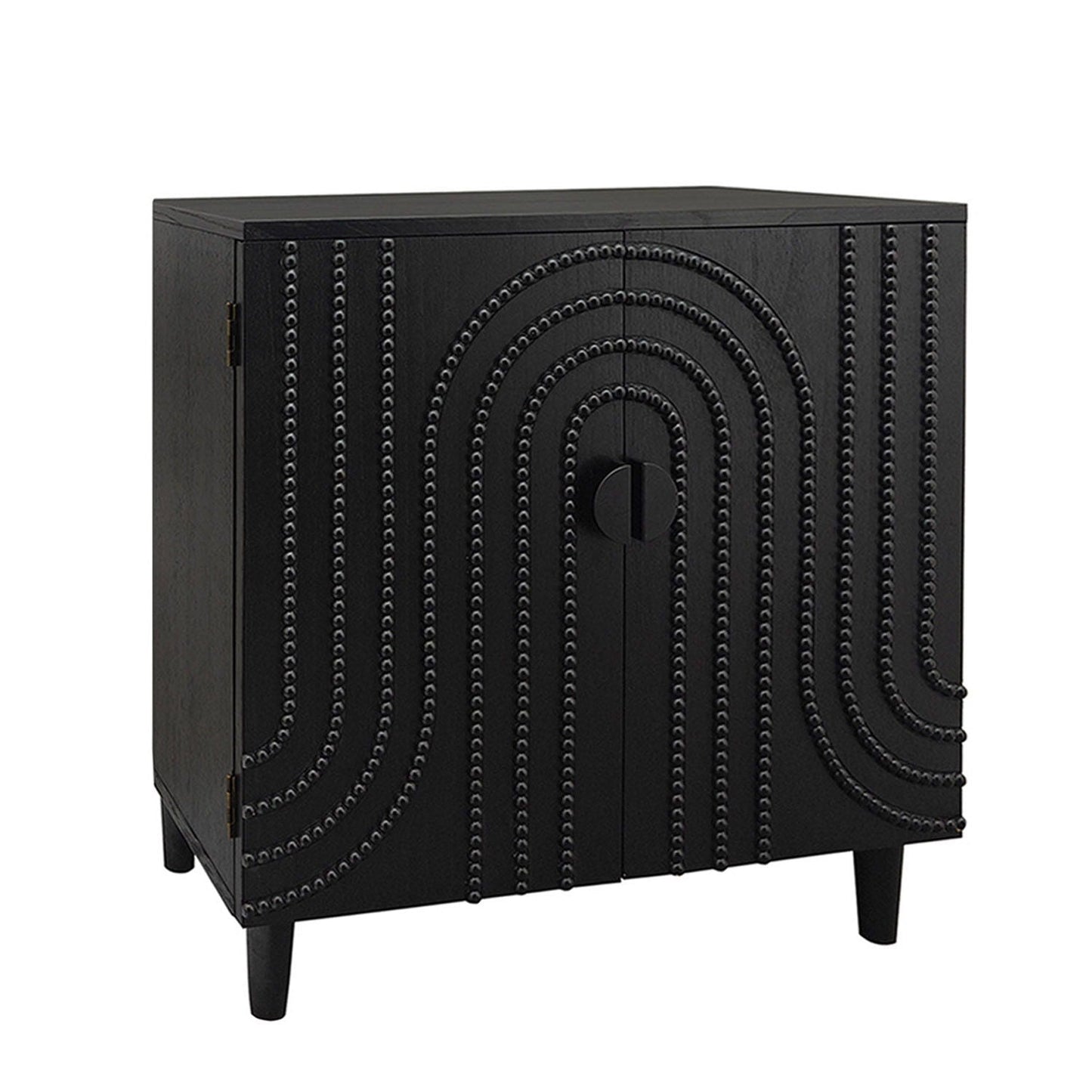 2 Door Storage Cabinet With Adjustable Shelf - Black