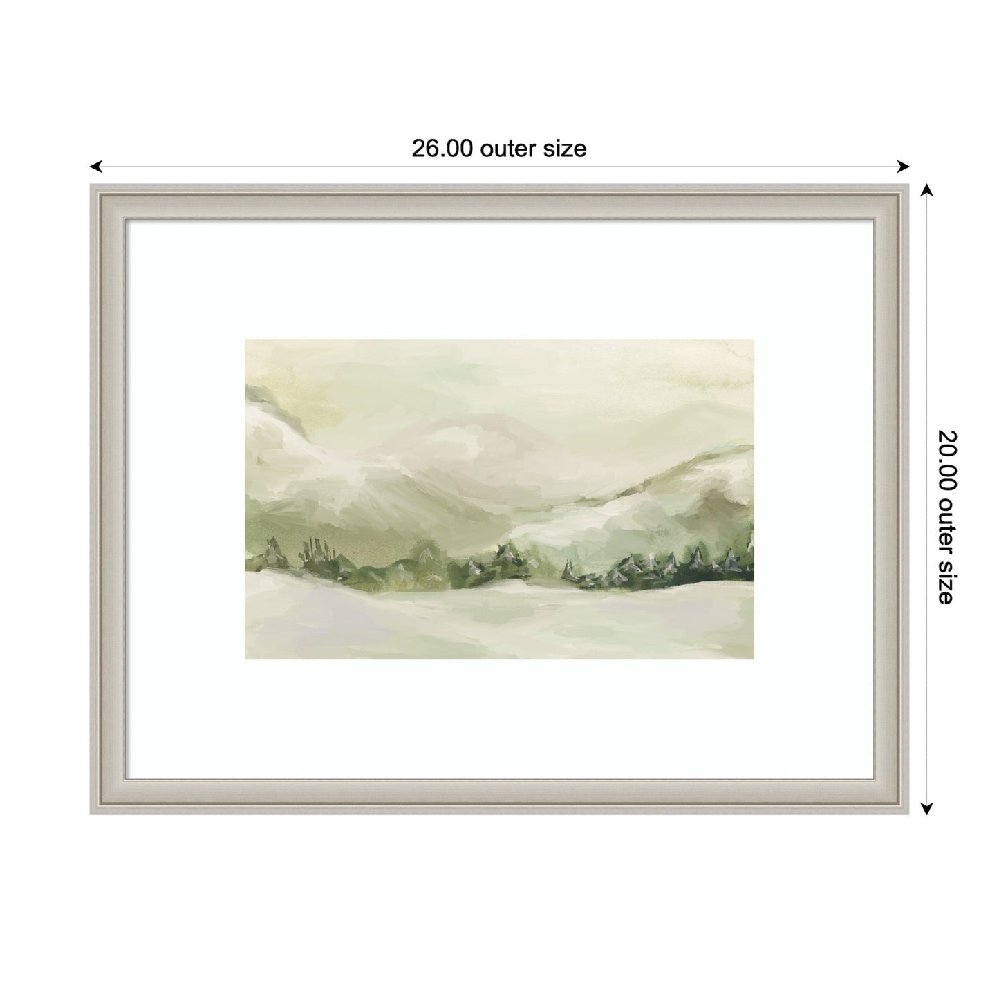 AQ Winter Landscape No. 3 by Annie Quigley Framed Wall Art Print
