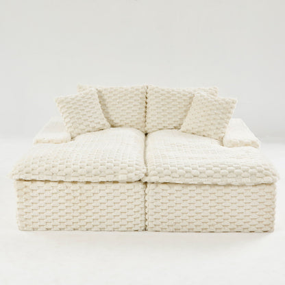 Double Chaise Lounge With Full Compressed Sponge