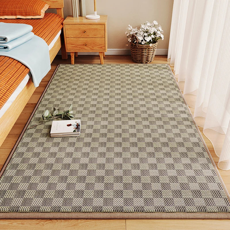 Foldable Japanese Tatami Rattan Mat – Cooling Summer Floor Rug