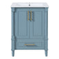 Bathroom Vanity With Ornate French Cylinder Legs, Soft Close Drawer