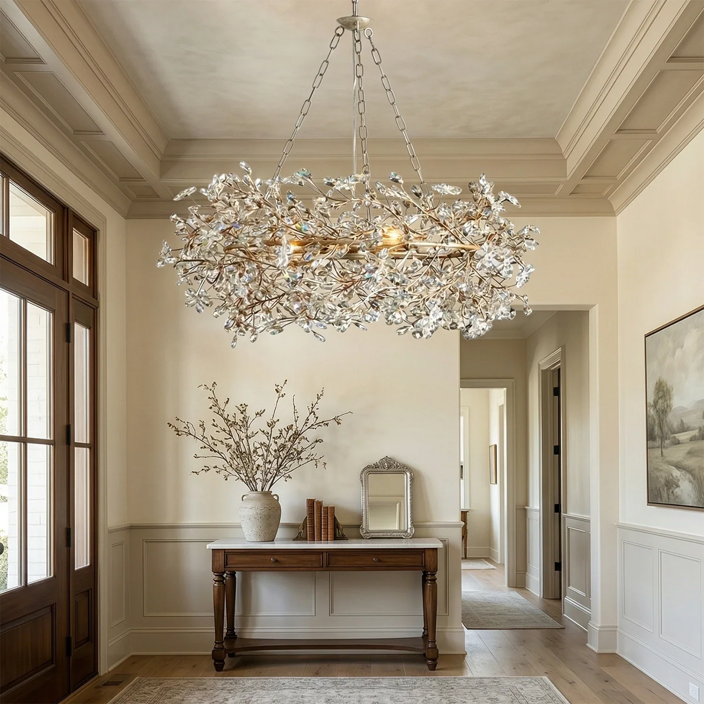 Celestial Bloom Crown Chandelier