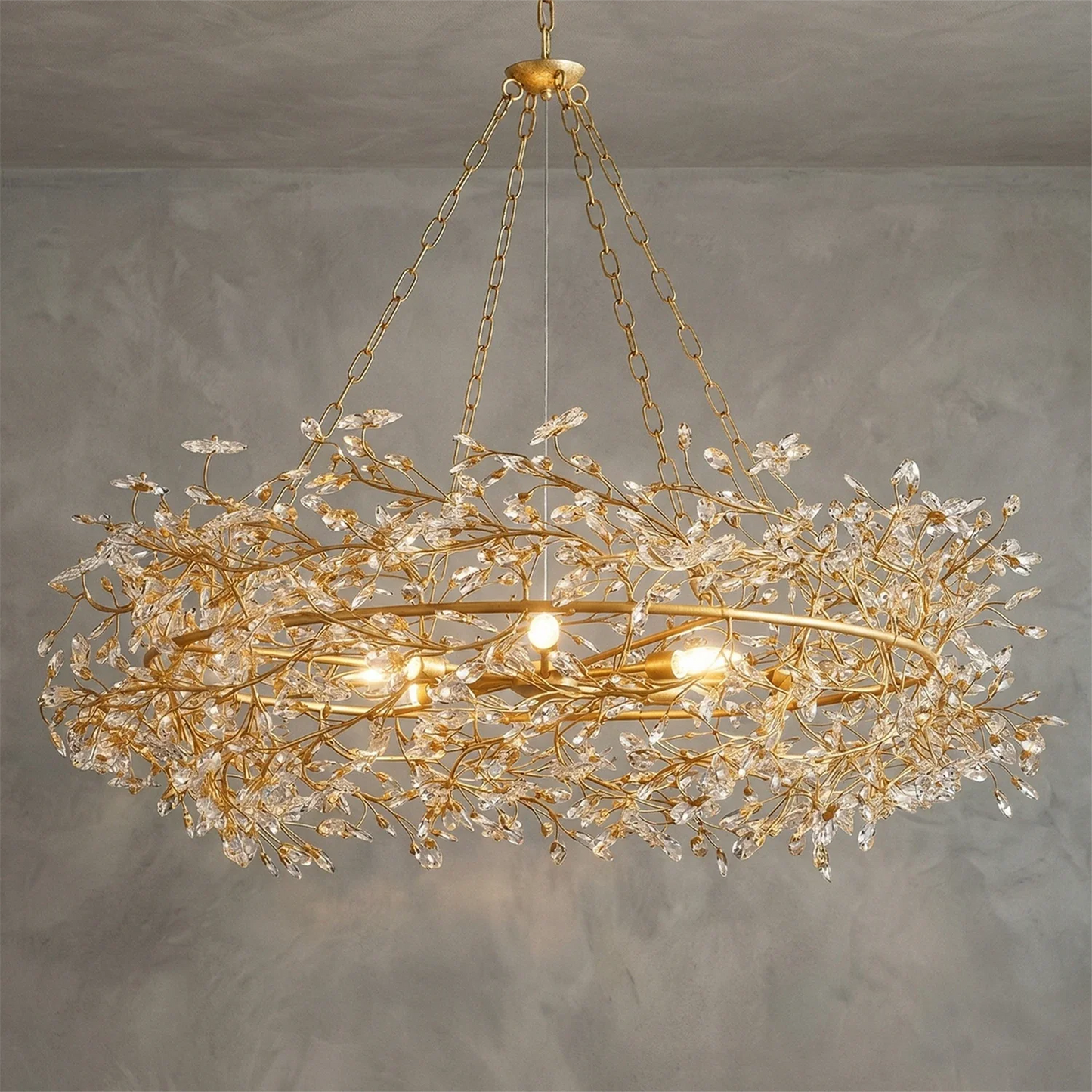 Celestial Bloom Crown Chandelier