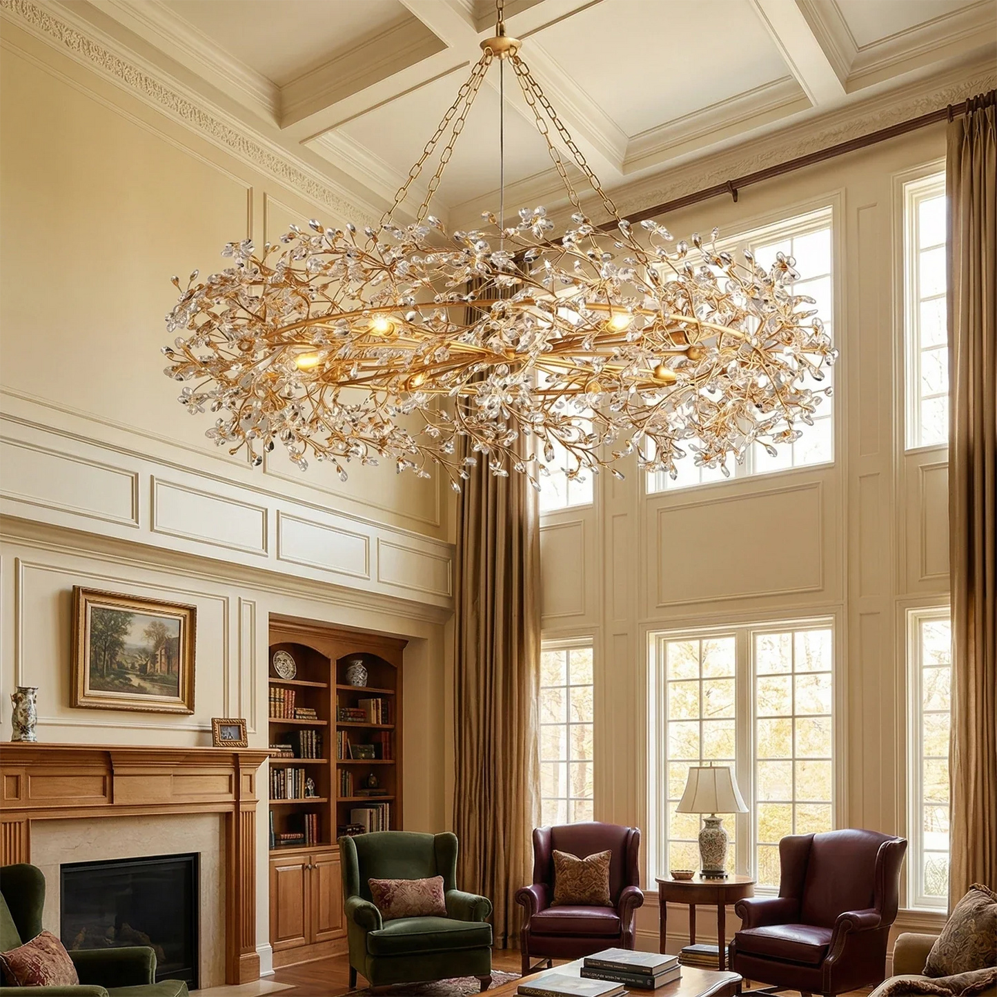 Celestial Bloom Crown Chandelier