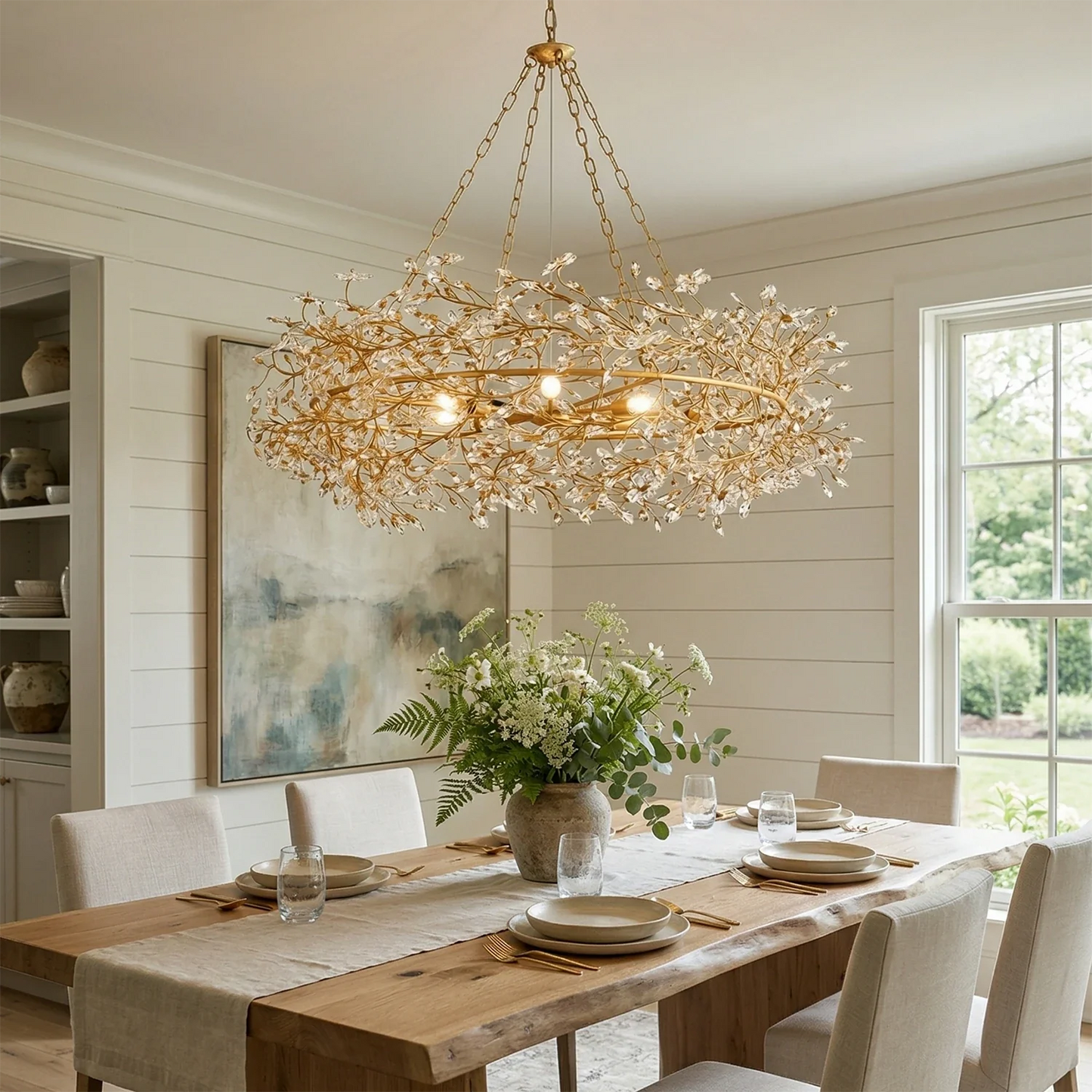 Celestial Bloom Crown Chandelier
