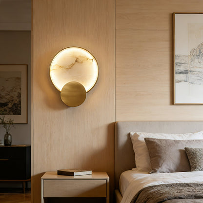 Celestial Jupiter Natural Alabaster Wall Sconce