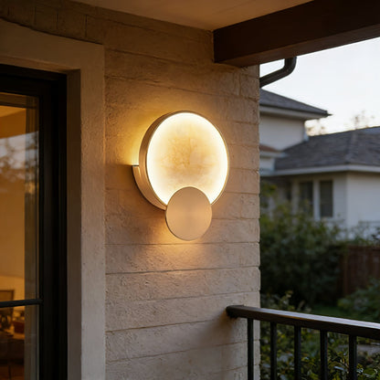 Celestial Jupiter Natural Alabaster Wall Sconce