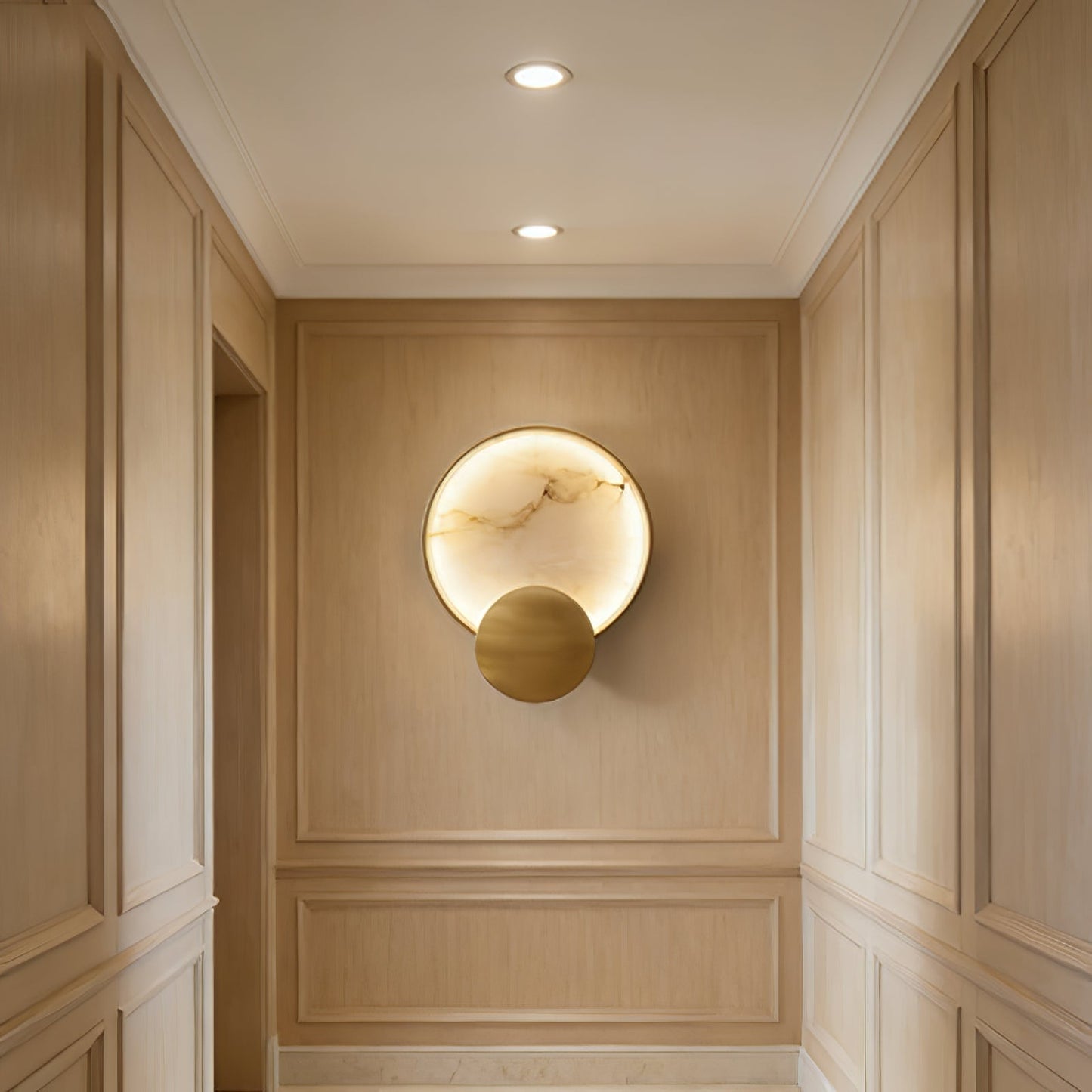 Celestial Jupiter Natural Alabaster Wall Sconce