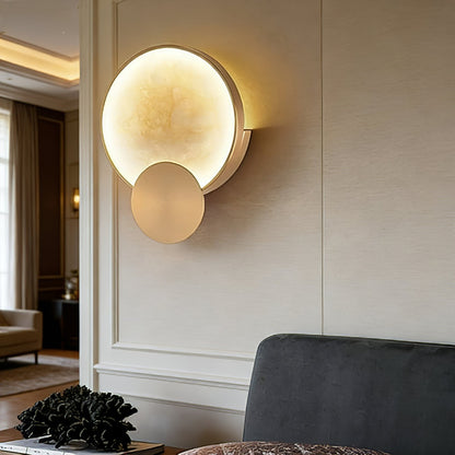 Celestial Jupiter Natural Alabaster Wall Sconce